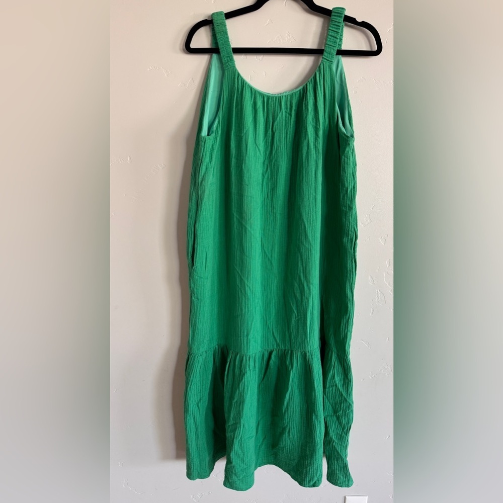 Mikarose The Tabby sleeveless gauze Dress Kelly green size medium NWT